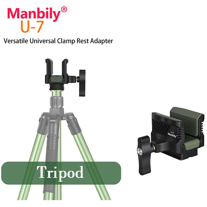 Outdoor Adventure U Of U - อะแดปเตอร์ยึดขาตั้งกล้องแบบยูนิเวอร์แซล Manbily U-7 ทำจากอลูมิเนียมอัลลอยด์ พร้อมระบบ Arca