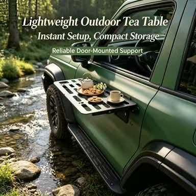 โต๊ะพับติดประตูรถยนต์แบบพกพา ช - Outdoor Adventure Table With Storage บทวิจารณ์และราคา