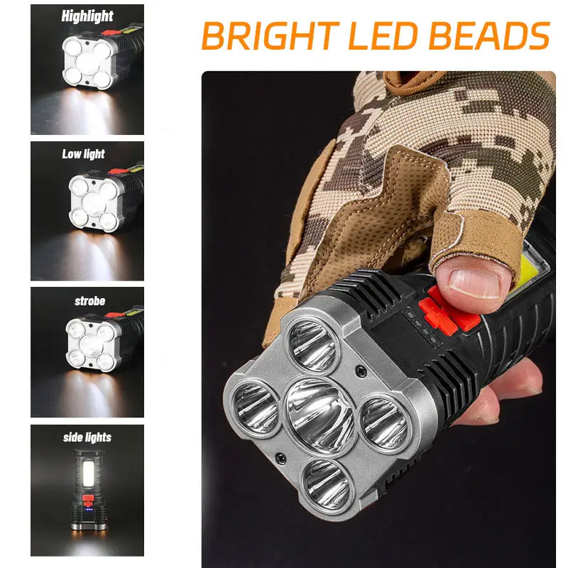 ไฟฉาย LED กำลังสูง 5 ดวง ไฟฉาย - Outdoor Adventure Camp บทวิจารณ์และราคา