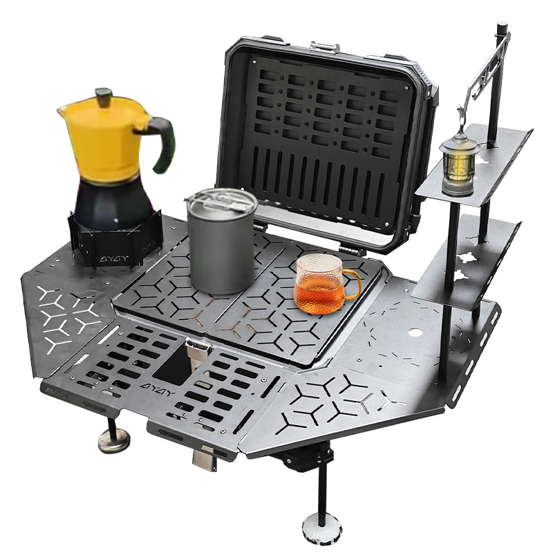 กล่องท้ายรถอเนกประสงค์ทำจากอลู - Outdoor Adventure Table With Storage บทวิจารณ์และราคา