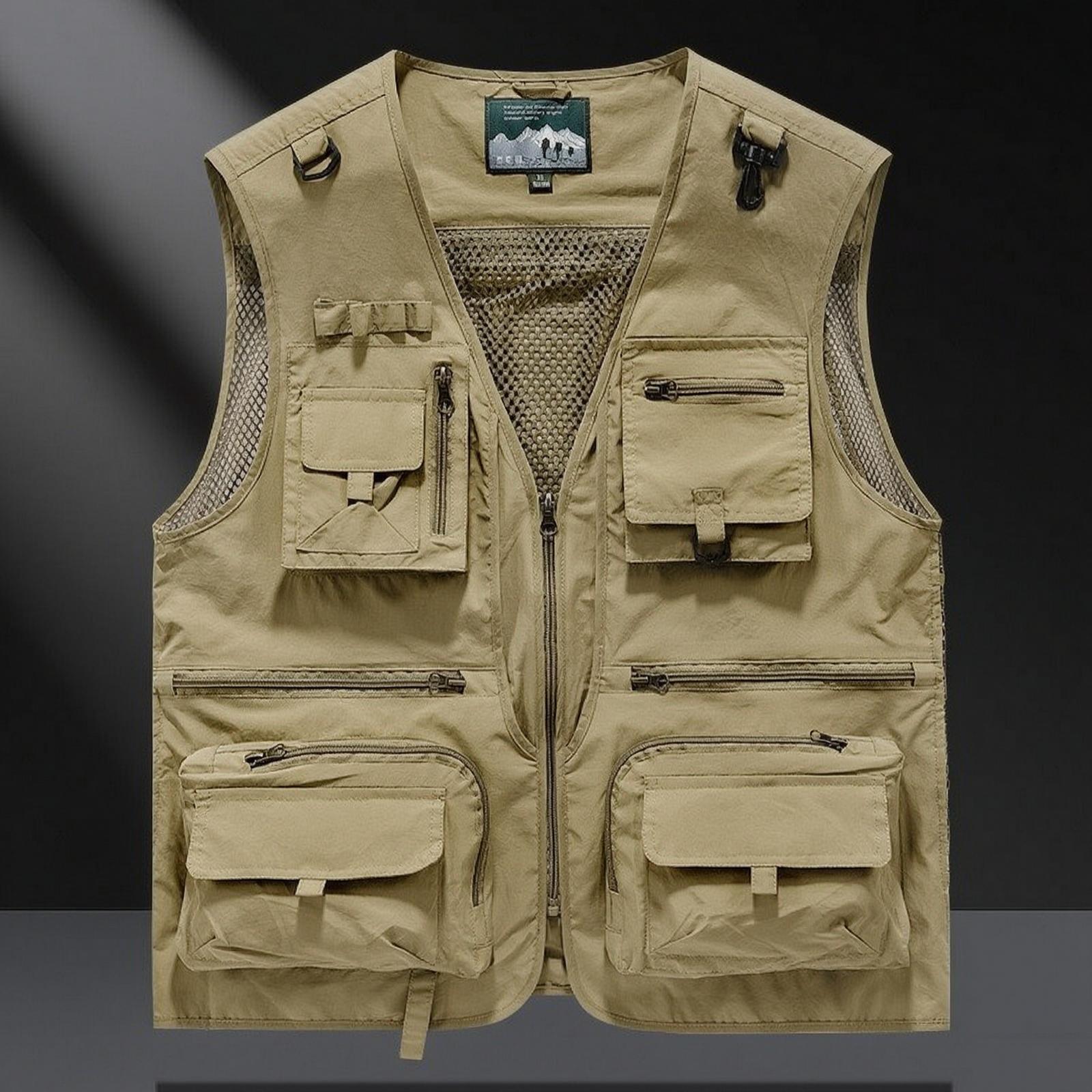 เสื้อกั๊กผู้ชายแบบไม่มีแขน ผ้า - Outdoor Adventure Vest บทวิจารณ์และราคา