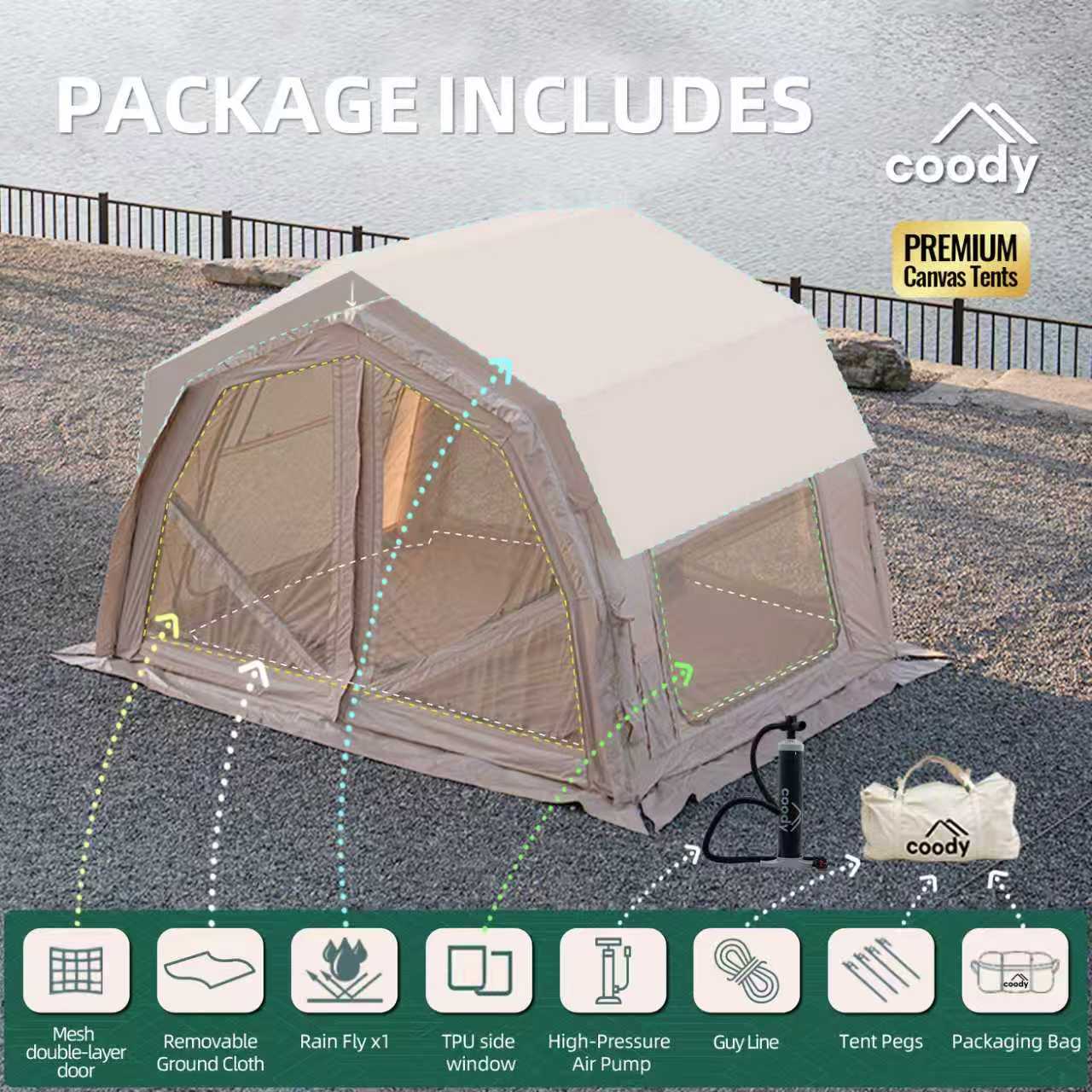 เต็นท์ลม 10.0 Pro Air Tent-สีเ - Outdoor Adventure U Of U บทวิจารณ์และราคา